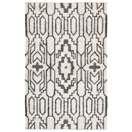 Safavieh 4 x 6 ft. Natural Fiber Contemporary Rectangle Area Rug, Ivory & Black NFB750A-4